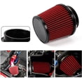 thumbnail image 4 of Red 3" 76mm Inlet Cone Replacement Dry Air Filter High Flow Car Performance Cold Air Intake Filter, 4 of 8