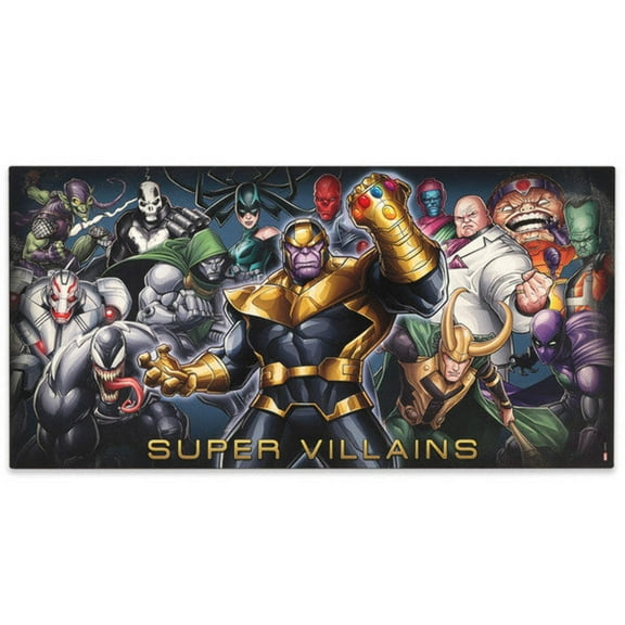 Marvel Super Villain Collage Flat MDF Wall Décor 11.25"
