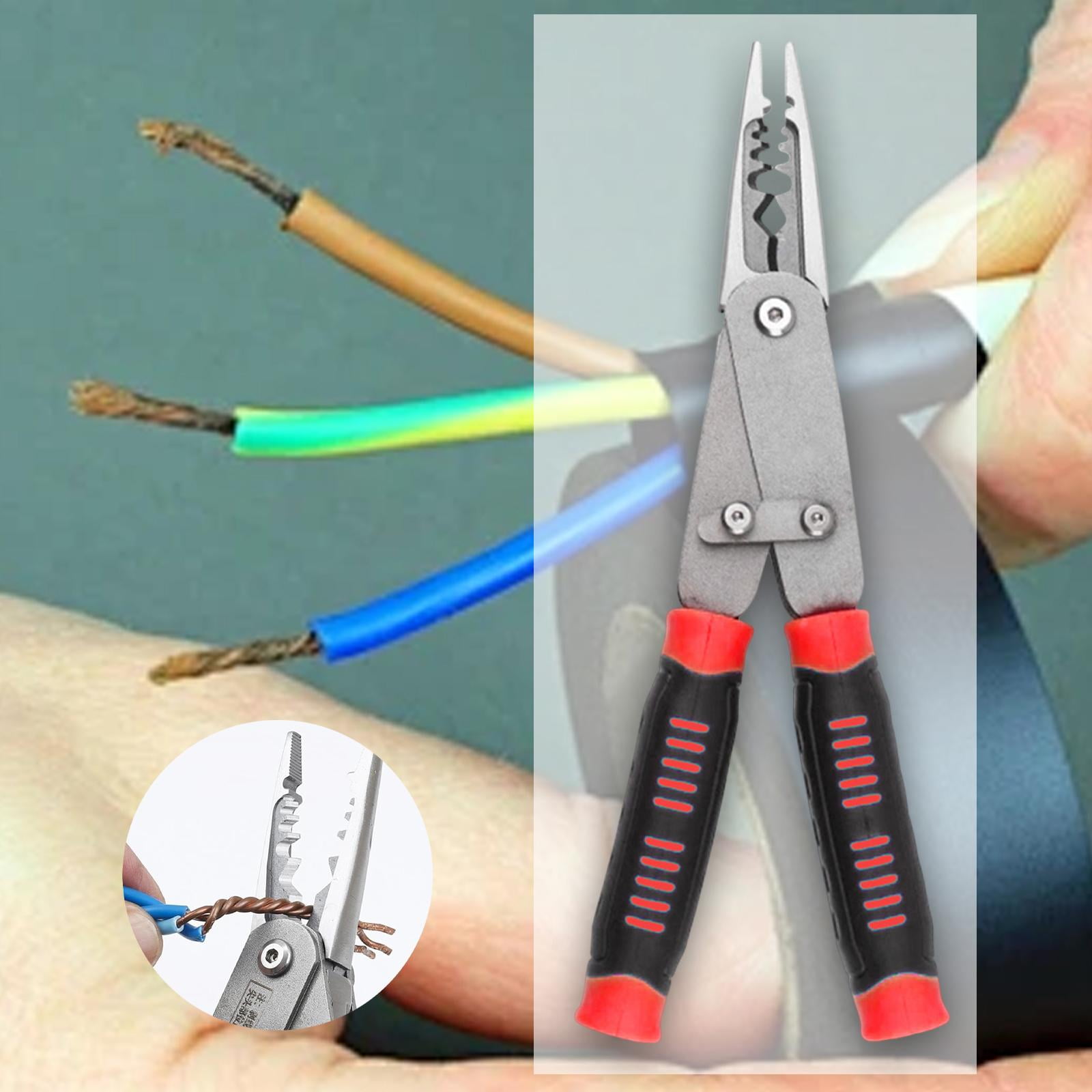 Wire Stripper Plier Tool Ergonomic Handle Design for Professional Electricians and Home Improvement
