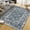 Navy Blue, variant on Boho Vintage Washable Area Rug 8x10ft Low Pile Floral Print Carpet for Living Room, Bedroom, Dining Room