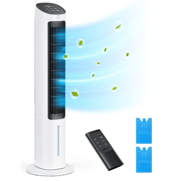 Dreo Icewind Polipropileno Interior,Verano,Sala de estar,Dormitorio,Oficina Hec001 Control remoto independiente Sin cuchillas,Oscilante,Control remoto,Temporizador,Enfriador de aire en modo de suspens