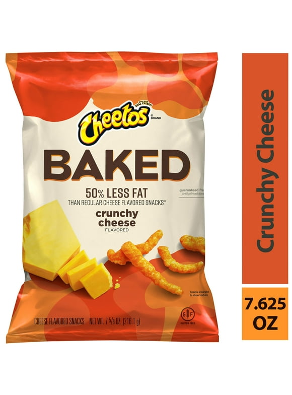 Cheetos Baked Gluten-Free Crunchy Cheese Flavored Snacks, 7.625 oz Bag
