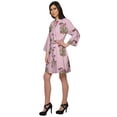 thumbnail image 3 of Moomaya Printed Crossover Robes Bridesmaid Getting Ready Bathrobes For Women, 3 of 5