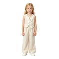 thumbnail image 3 of BOOMNY Girls 2 Peice Suits British Sleeveless Suit Vest Pants Sets for Kids Wedding Formal Dress Sets, 3 of 4