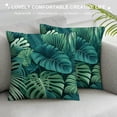 thumbnail image 3 of Leisuo Tropical Leaves Pillow Covers Monstera Palm Leaf Plant Print Green Colored Outdoor Throw Pillows Summer Hawaiian Style Decorative Square Cushion Case for Home Sofa Couch Bed, 3 of 5