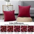 thumbnail image 6 of Sanmadrola 2 Pack Throw Pillow Covers Wine Red Decorative Pillow Covers Solid Sofa Pillows Soft Velvet Pillow Case Square Accent Cushion Covers for Sofa Couch Bed Chair 18 x 18 Inches, 6 of 6