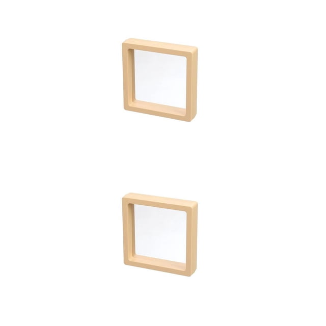 QualitChoice Transparent PE Film Boîte à Bijoux Stockage Coloré Main Multifonctions Bijoux Antipoussière Exposition Vitrine S Jaune 2Set