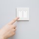 thumbnail image 5 of 2 piezas de placa de pared de doble banda sin tornillos, cubierta de interruptor de luz de plástico, placa frontal de salida decorativa para el hogar, oficina y espacios comerciales, 5 of 5