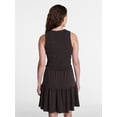 thumbnail image 4 of Time and Tru Women's Smocked Sleeveless Mini Dress with Ruffle Trim, Sizes XS-XXXL, 4 of 6