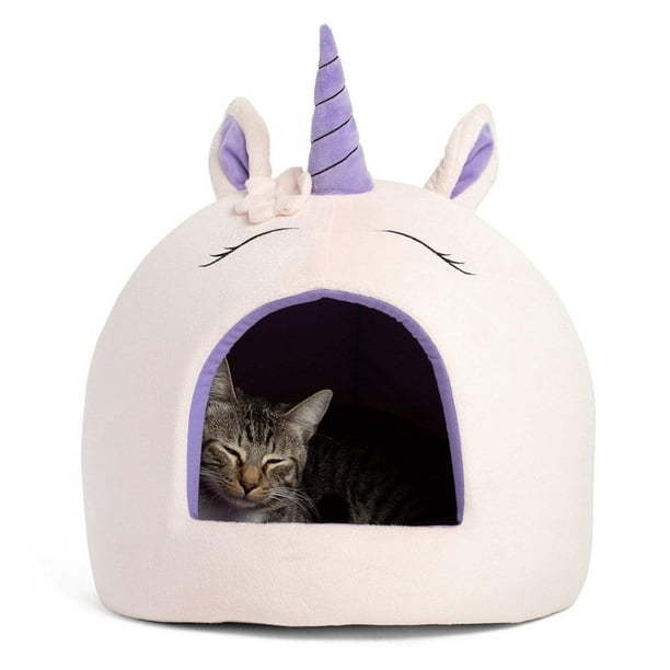 Best Friends by Sheri Novelty Meow Hut Unicorn Pet Cat Bed, One Size Unicorn