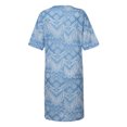 thumbnail image 4 of Fridja Robes d'Été pour Femmes à Col en V Imprimé Folklorique Manches Courtes Amples, 4 of 9
