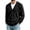 Black, variant on Hvogkswy Mens Cardigan Sweater V-Neck Long Sleeve Button Down Knitted Sweaters Solid Casual Big&Tall Cardigan M-4XL