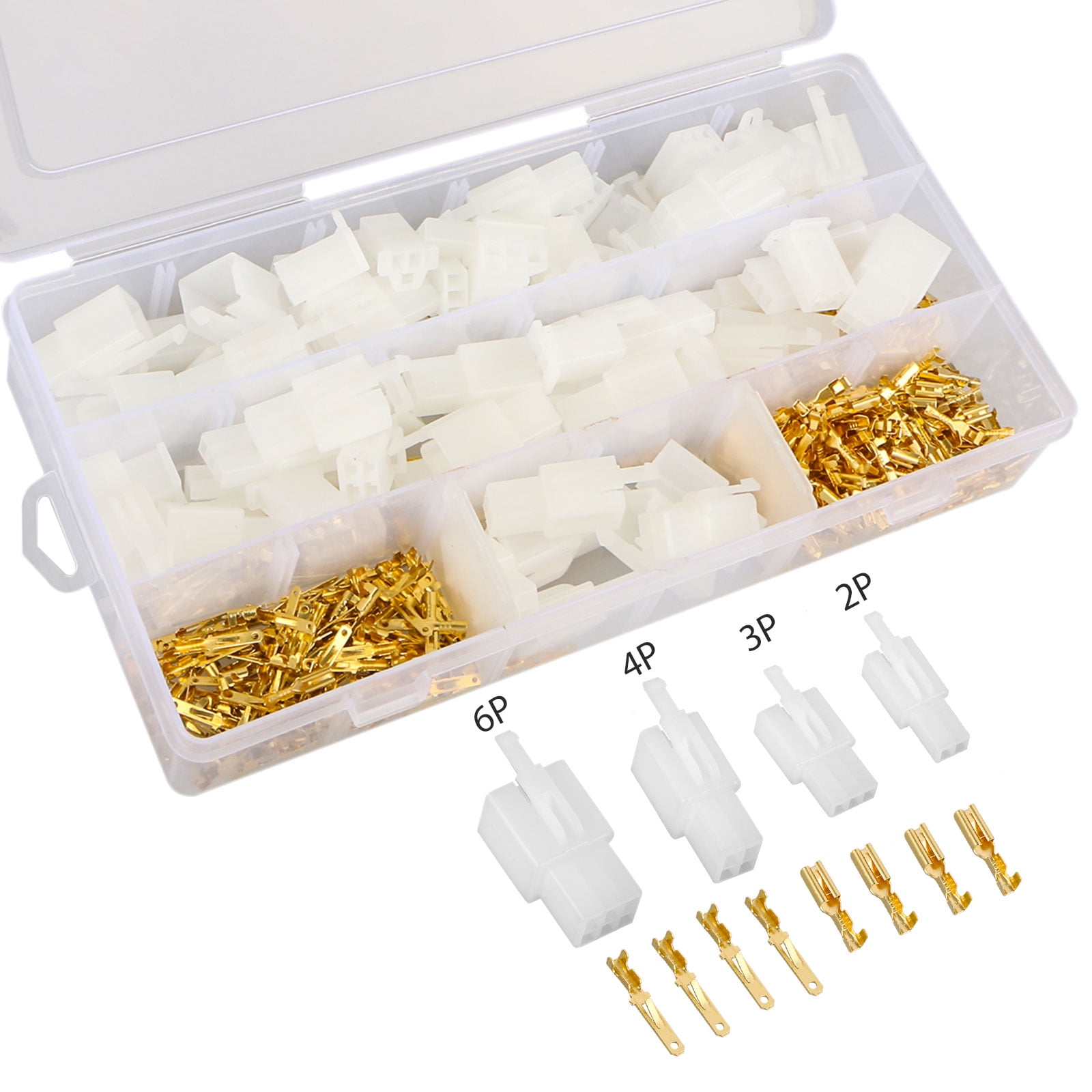 380pcs//set Car Motorcycle Electrical 2.8mm 2 3 4 6 Pins Wire Terminal Connector