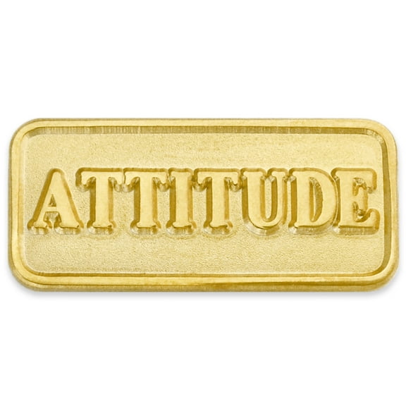 PinMart's Gold Plated Attitude Lapel Pin Student Employee Motivational Gift