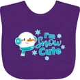 thumbnail image 3 of Inktastic I'm Snow Cute with Snowman and Snowflakes Christmas Boys or Girls Baby Bib, 3 of 4