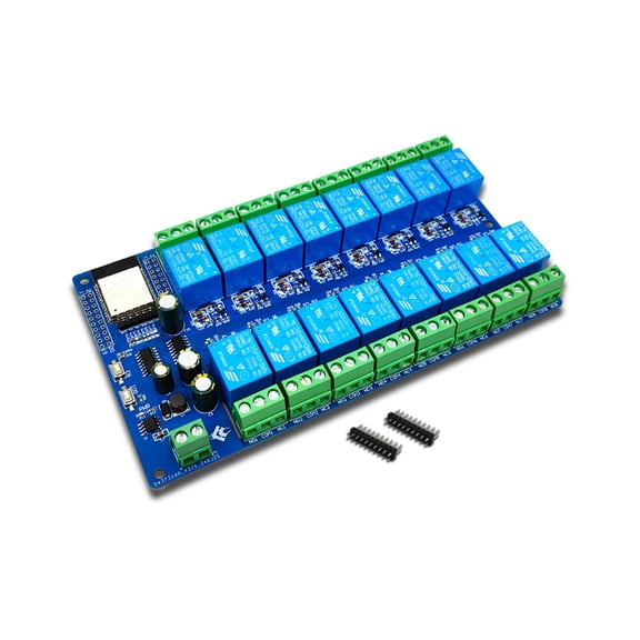 DC5V-12V ESP32 16 Way Relay Module Development Board, ESP32-WROOM Secondary Development Module Relay Board,DC5V-12V ESP32 16 Way Relay Module Development Board