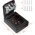 thumbnail image 3 of Caja de llaves segura para exteriores con código reiniciable de 4 dígitos, caja de llaves impermeable y resistente al óxido montada en la pared, caja de llaves segura para el hogar, garaje, escuela,, 3 of 5