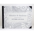 thumbnail image 3 of Darling Souvenir White Floral Printed Wedding Guest Book Hardbound Cover Sign In Book Registry Scrapbook-9 x 12 Inches, 3 of 5