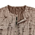 thumbnail image 4 of Men's Fashion Ripped Short Sleeve Casual T Shirt Comfortable Breathable Tee Stylish Streetwear Top for Daily Wear Men's Lightweight Crewneck Tee Tops, 4 of 5