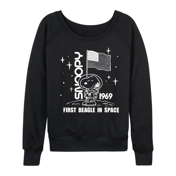 Peanuts - Space Snoopy -Women's Lightweight French Terry Long Sleeve Shirt