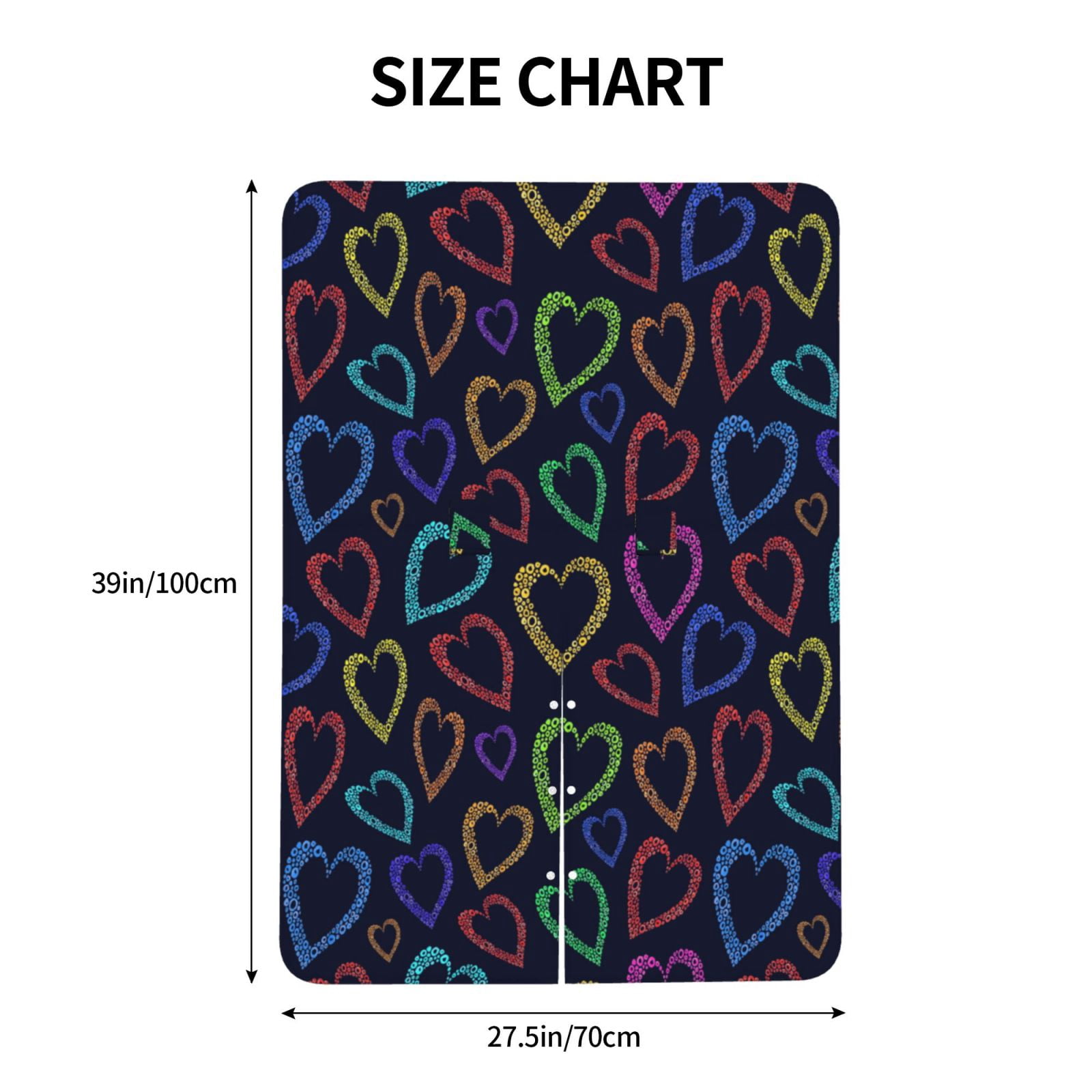 Naloa Colored Hearts Baby Car Seat Cover, Breathable Baby Carrier Cover, Multiuse Baby Carrier Cover & Nursing Breastfeeding Cover