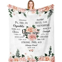 Xchearser Christian Gifts for Women, Religious Gifts for Women, Catholic Gifts, Christian Birthday Gifts, Inspirational Faith Gifts for Women, God Christmas Spiritual Gifts Blanket 50"X 60"