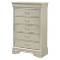 thumbnail image 2 of Glory Furniture Louis Phillipe 5 Drawer Chest in Silver Champagne, 2 of 5