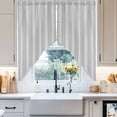 thumbnail image 2 of Swag Curtain Valances Grey Stripes Swag Valances for Kitchen Windows White Lines Lines Short Topper Curtains Valance Tier Pair for Kitchen Bedroom Living Room Bathroom 28"x36", 2 of 8
