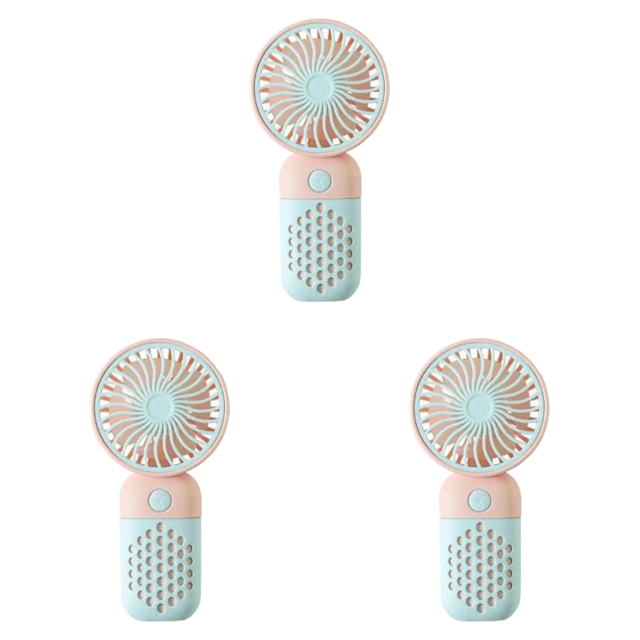 Mini Ventilador Mano Con Carga USB Pequeño Y Lindo Portátil para Oficina en Casa () Rosa