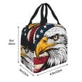 thumbnail image 4 of Kdxio American Bald Eagle Print Insulated Lunch Bag,Reusable Tote Lunch Box for Women Men,Leakproof Cooler Lunch Bags for Work Office Travel Picnic, 4 of 6