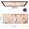 thumbnail image 2 of nygtbtfer s Large Gaming Mouse Pad Mat with Stitched Edge Non-Slip Rubber Base Washable Resilient for Office Computers Laptop Table Mouse Pads Mats Accessory (Pink Flowers) 31.5x11.8 in, 2 of 6