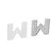 thumbnail image 3 of Insignia adhesiva para coche con letras del alfabeto en 3D con diamantes de imitación. W, 3 of 9