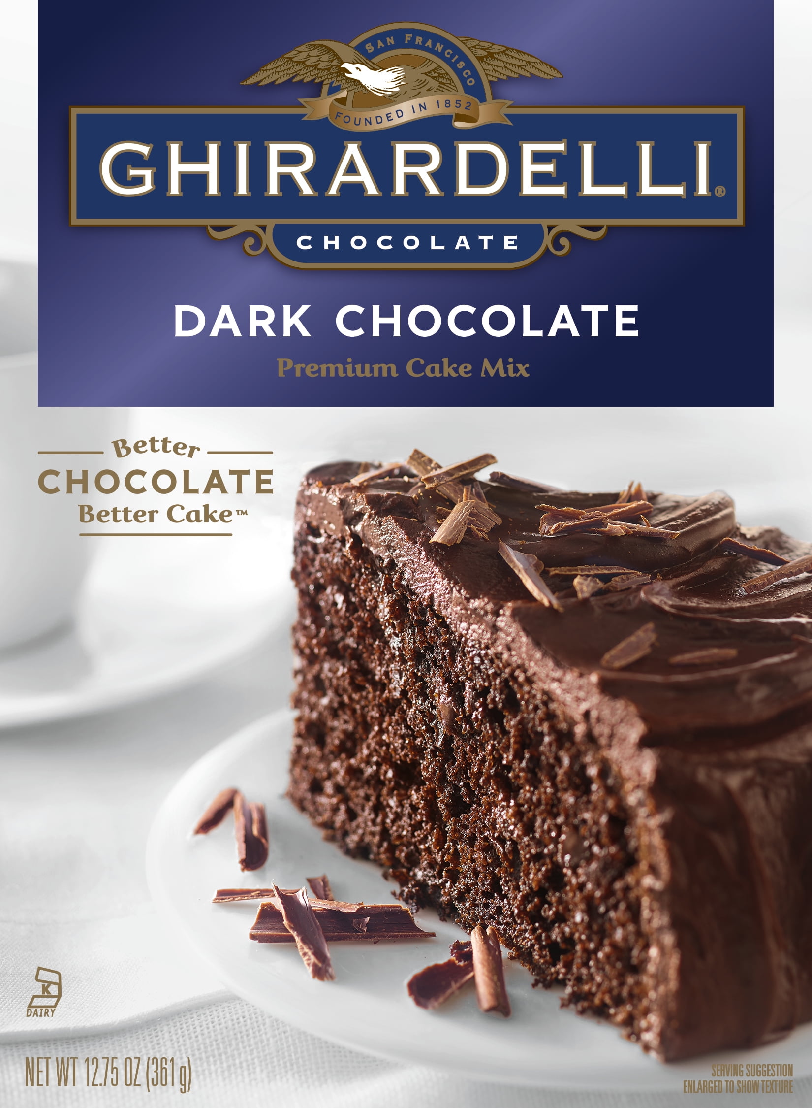 GHIRARDELLI Dark Chocolate Cake Mix, 12.75 ounces