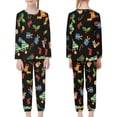 thumbnail image 3 of Renewold Christmas Pajama Family Set 2 Packs Gingerbread Man Reindeer Round Neck Sleepwear Tracksuit for Toodlers and Kids 7-8T Comfy Long Sleeve Tops Pant with Pockets, 3 of 5