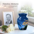 thumbnail image 6 of Mountain Little Memorial Urns For Adult Male - Miniature Funeral Urn For Ashes For Women - Blue Cremation Urn For Brother & Sister - Small Keepsake Urns For Father And Mother - 3 Inch, 6 of 7