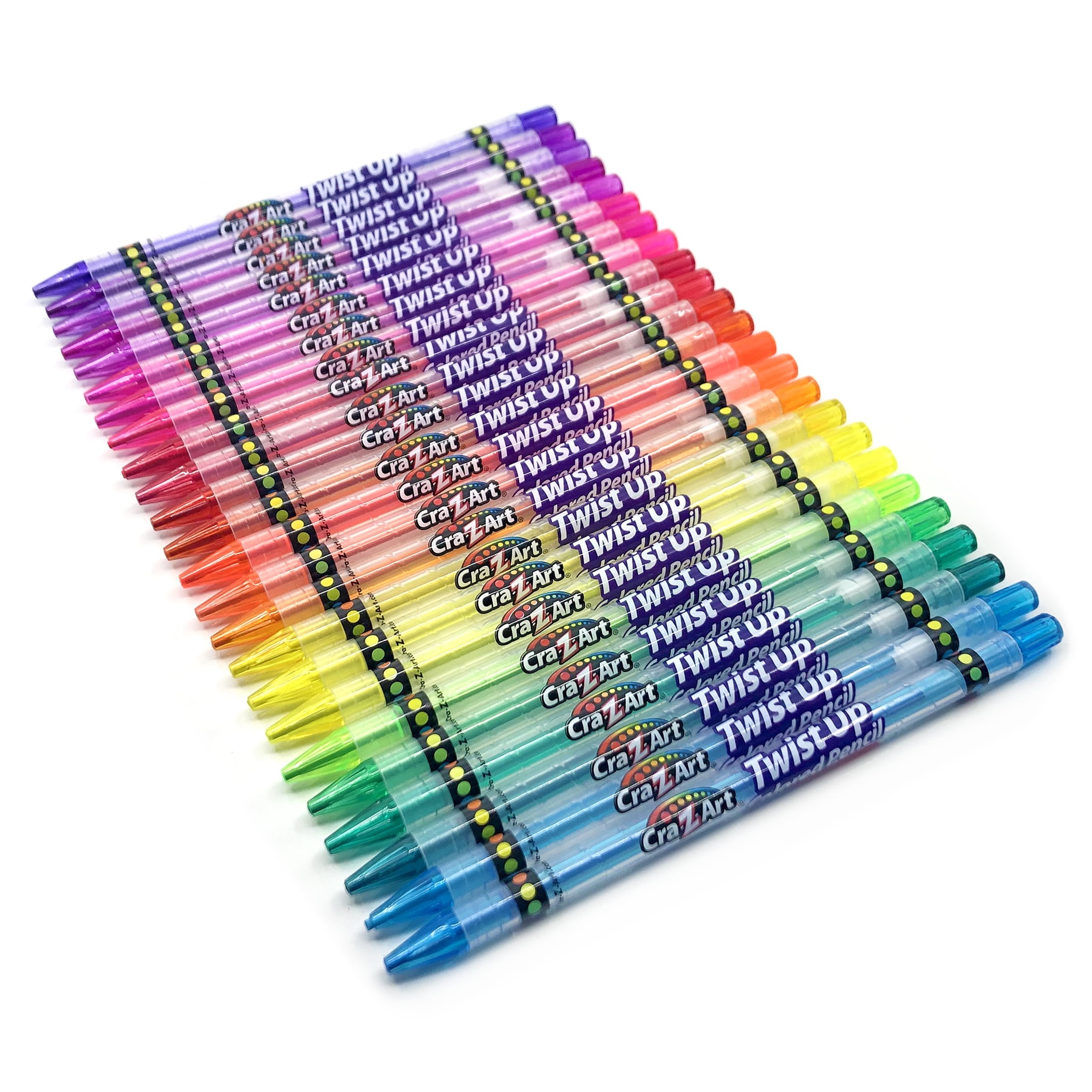 Cra-Z-Art Neon Twist up Colored Pencils, 24 Count Multicolor, Beginner,  Child to Adult 