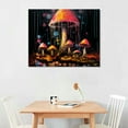 thumbnail image 2 of COMIO Mushroom Wall Art  Mushroom Pictures Wall Decor Graffiti Forest Canvas Prints Framed Artwork Paintings Home Office Decorations For Bathroom Kitchen Bedroom Living Room, 2 of 4