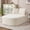 67.3" Beige, variant on FFH 67.3" Chaise Lounge Chair Indoor Corduroy Oversized Sleeper Sofa Bed for Living Room Deep Seat Boneless Lounge, Blue
