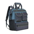thumbnail image 4 of Mochila para herramientas al aire libre, bolsa de transporte, múltiples bolsillos con respaldo acolchado para sitio de construcción, organizador de he, 4 of 8