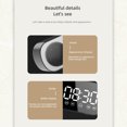 thumbnail image 3 of Bearachild Pantalla grande Reloj despertador digital Funcionamiento con botón recargable Altavoz compatible con Bluetooth Suministros domésticos Type5 NO5 Bearachild HA011281-01B, 3 of 6