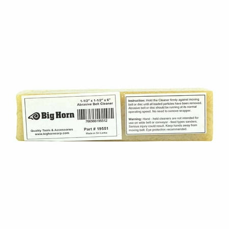 

Big Horn 19551 1-1/2 Inch x 1-1/2 Inch x 6 Inch Abrasive Sanding Belt Cleaner