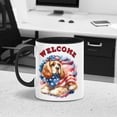 thumbnail image 4 of Cocker Spaniel Patriotic Welcome for 4Th of July Independence Day 11oz Accent Two-tone Mug Cockers Dog Lover Gifts Coffee Tea Cup - 00010, 4 of 5