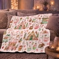 thumbnail image 6 of Whimsical Christmas Sweets Village Baking Scene, Festive Holiday Scene, Warm Flannel Blanket for Kitchen and Dining Room, Art Lovers Christmas Gift, Festive Home Decor, 6 of 9