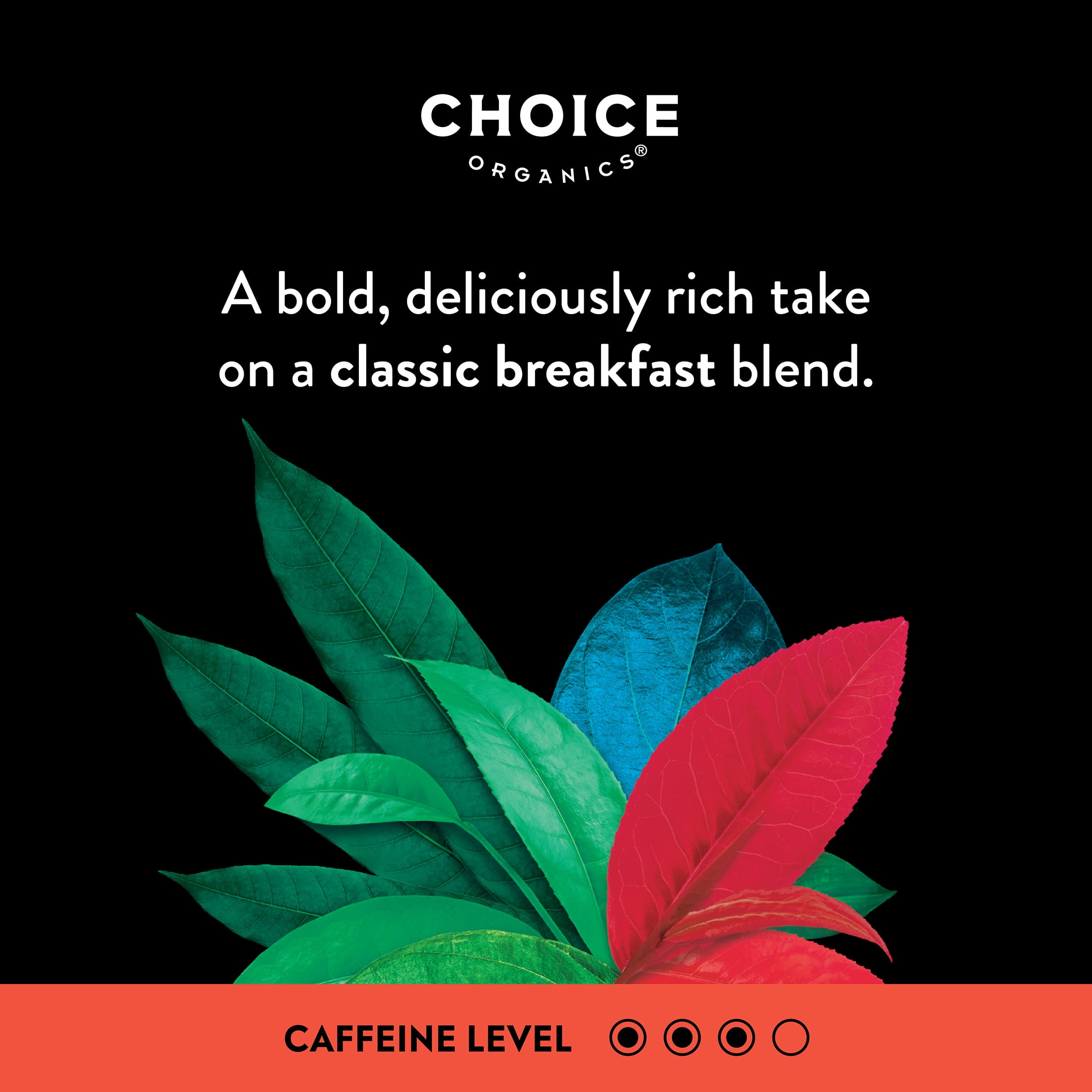 Choice Organics English Breakfast Tea, Contains Caffeine Black Tea Bags, 16 Count