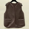 thumbnail image 4 of iHPH7 Sherpa Vest Sherpa Jacket Women Winter Jackets for Women Warm Vest for Women Plush Vest Winter Coats for Women Fall Fashion Coffee 6XL, 4 of 6