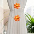 thumbnail image 4 of Aaihamo Bendable Curtain Tiebacks, 2 Pack Floral Twists Curtain Tiebacks, Decorative Curtain Holdbacks for Drapes Sheers Home Window, 4 of 6