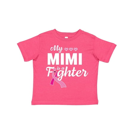 

Inktastic Breast Cancer Awareness My Mimi is a Fighter Gift Toddler Boy or Toddler Girl T-Shirt