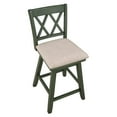 thumbnail image 6 of Home 2 Office Brookline 24" Farmhouse Wood/Linen Swivel Barstool in Sage Green, 6 of 10