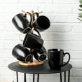 thumbnail image 2 of AmorArc 16oz Coffee Mugs Set of 6, Large Ceramic Coffee Mugs for Men, Women, Dad, Mom, Modern Coffee Mugs With Handle For Tea,Latte,Cappuccino,Cocoa. Dishwasher&Microwave Safe, Matte Black, 2 of 7