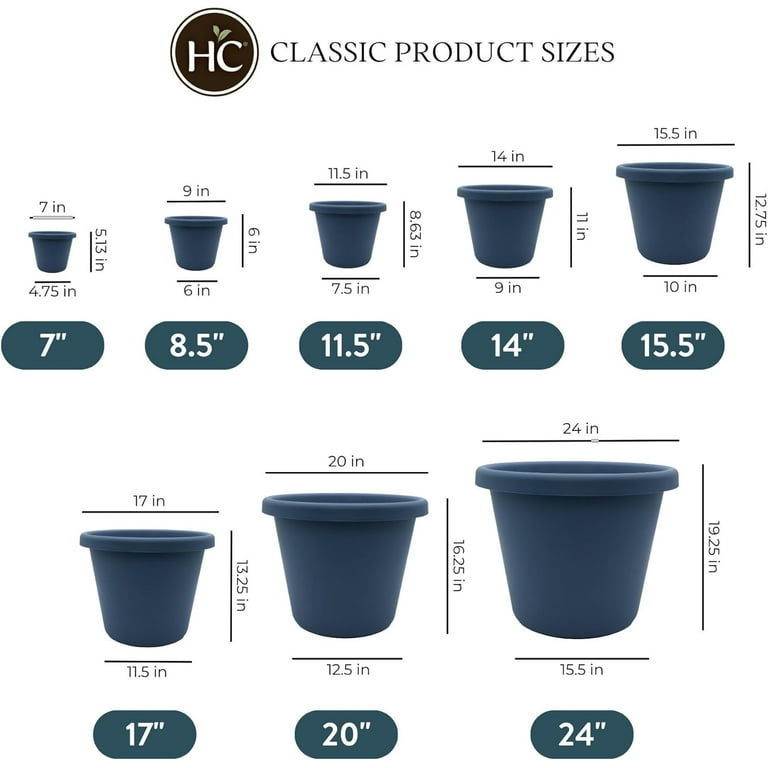 HC Companies (4 Pack) Self Watering Planter Indoor Outdoor Planters Flower Pot 11.5 HC Companies (4 Pack) Self Watering Planter Indoor Outdoor Planters Flower Pot 11.5
